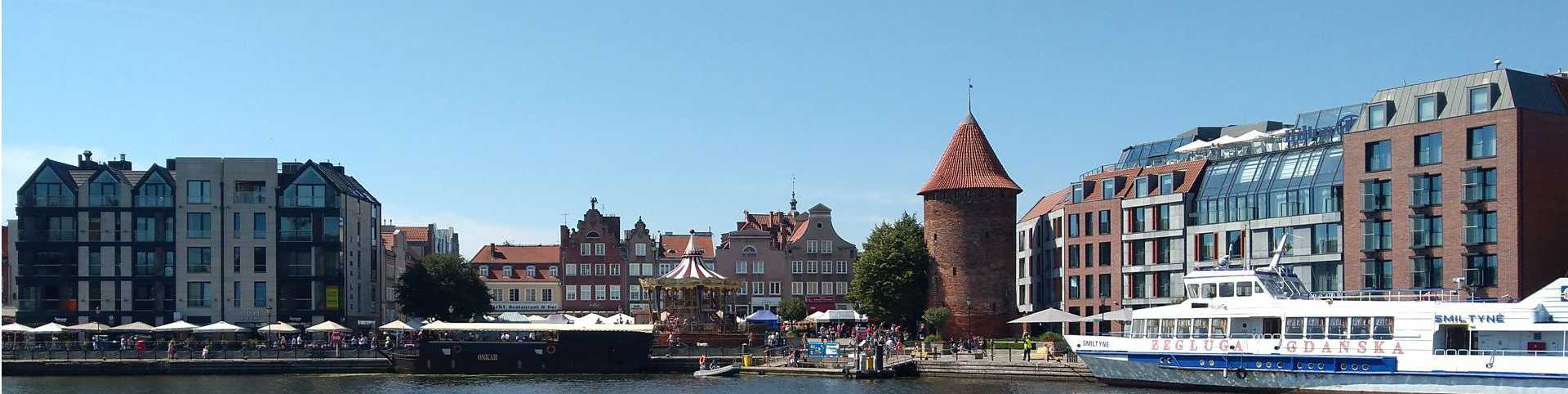 panorama Gdańska od strony Motławy